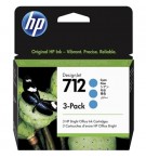 Pack Tinteiros HP 712 Azul 3ED77A 29ml 3un