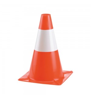 Cone Sinalização Branco/Laranja 30cm
