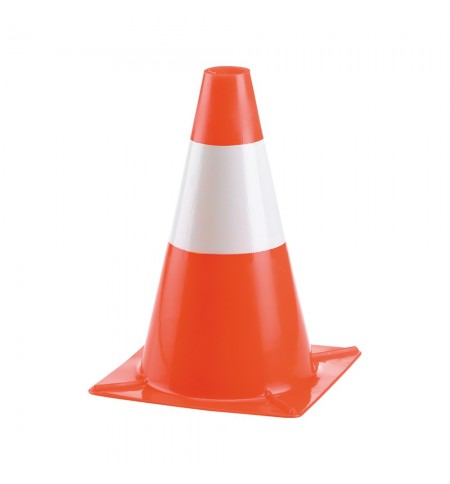 Cone Sinalização Branco/Laranja 30cm