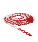Corrente Sinalização Branco/Vermelho 6mm-25m