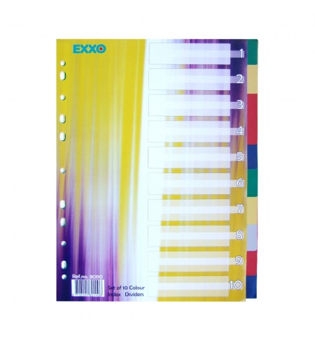 Separadores A4 Plástico Cores Sortidas 10un