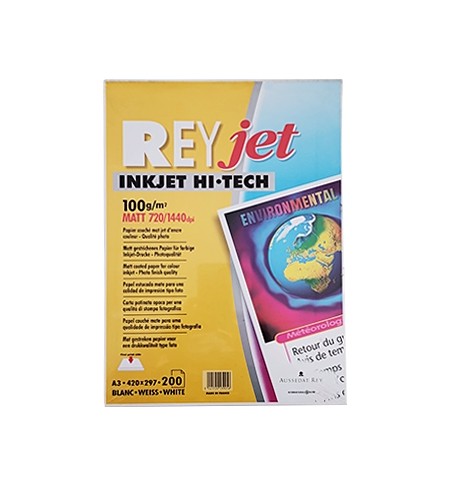 Papel InkJet A3 100gr ReyJet Hi-Tech - 200 Folhas