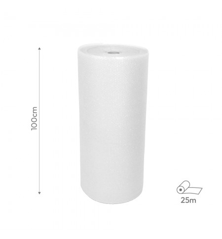 Plástico Proteção com Bolhas de Ar 100cmx25m Rolo