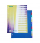 Separadores A4 Plástico Cinza (1 a 12)