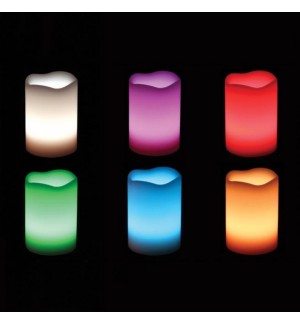 Vela Cera Real Leds RGB com Controlo Remoto
