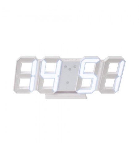 Relógio LED 3D Digitos Brancos