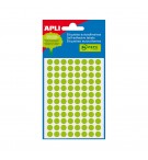 Etiquetas Redondas 08mm Verde Fluorescente Apli 2082 288un