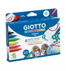 Marcador Tecidos Giotto Decor 6 Cores 6un