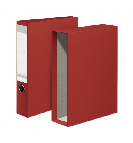 Pasta Arquivo Fibra+Caixa Fixa L40 2 Argolas D Vermelho