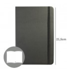 Bloco Notas Liso 21,5x14,5cm Semi Pele Preto 116Fls