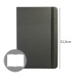 Bloco Notas Liso 21,5x14,5cm Semi Pele Preto 116Fls