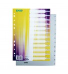 Separadores A4 Plástico Cinza Jan a Dez