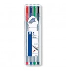 Marcador Fino Staedtler Triplus 334 0,3mm 4 Cores 4un