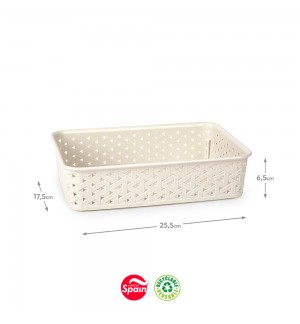 Caixa Multiusos Nature Eco Nº2 17,5x25,5x6,5cm Bege