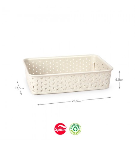 Caixa Multiusos Nature Eco Nº2 17,5x25,5x6,5cm Bege