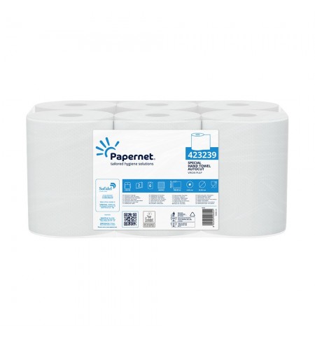 Rolo Toalhas Mão AutoCorte 100mx20cm 37g 2Fls PAPERNET 6un