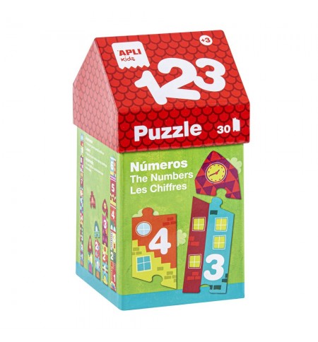Jogo Puzzle Apli Casinha 1, 2, 3 Números 30 Peças