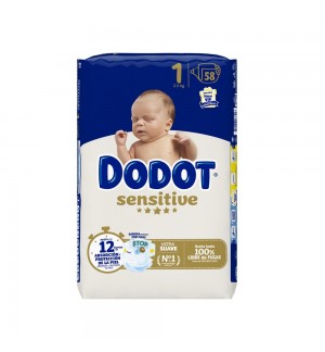 Fraldas Dodot Sensitive T1 (2-5kg) 58un
