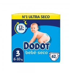 Fraldas Dodot T3 (6-10kg) Bebé Seco 62un