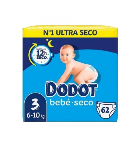 Fraldas Dodot T3 (6-10kg) Bebé Seco 62un