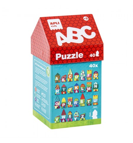 Jogo Puzzle Apli Casinha ABC Alfabeto 40 Peças