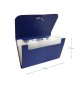Pasta Classificadora com Fole PP Elásticos 178x115mm Azul