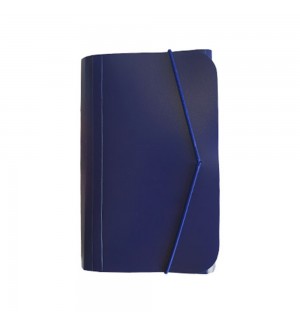 Pasta Classificadora com Fole PP Elásticos 178x115mm Azul