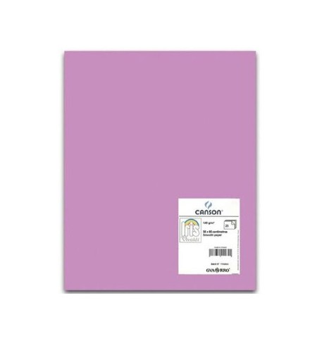 Cartolina 50x65cm 240g Malva CANSON 25 Folhas