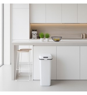 Contentor 25L Plástico Branco Tampa Branco