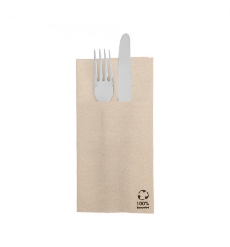 Guardanapos Porta-Talheres 39x40 Natural Reciclado 50un