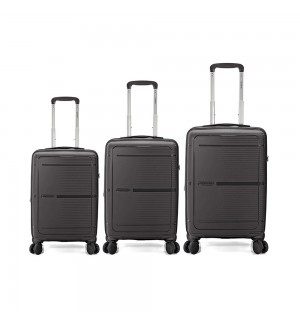 Malas Viagem com Trolley Cabine Média Grande PP Preto 3un