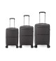 Malas Viagem com Trolley Cabine Média Grande PP Preto 3un