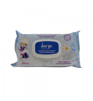 Papel Higiénico Húmido Biodegradável Camomila 80un