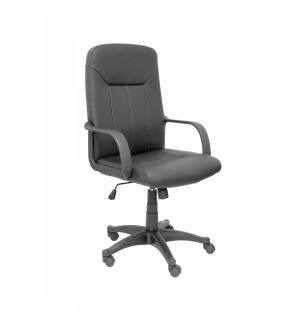 Cadeira Operativa Giratória com Braços Villa Semi-Pele Preto