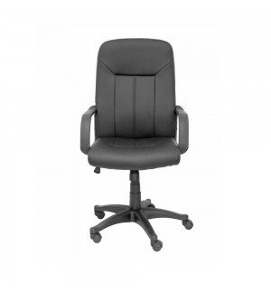 Cadeira Operativa Giratória com Braços Villa Semi-Pele Preto