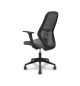 Cadeira Operativa Giratória com Braços Ergo529 Preto/Cinza