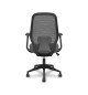 Cadeira Operativa Giratória com Braços Ergo529 Preto/Cinza