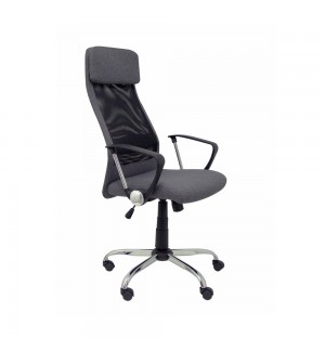 Cadeira Direção Giratória Esteras Tecido Cinza