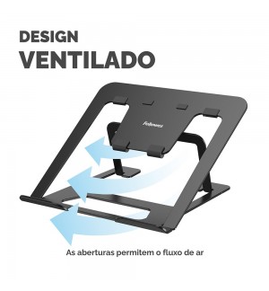 Base Notebook até 15 Pol Ajustável Alumia Preto