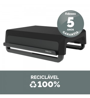 Base Monitor 8.20x35.40x30.40cm Reciclável Breyta Preto