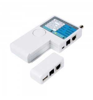 Testador de redes USB-A, USB-B, BNC, 8P8C (RJ45), 6P6C (RJ1)