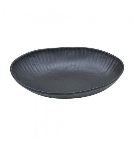 Saladeira 26.5x19.6x5cm Melamina Oval AQUA BLACK 1un