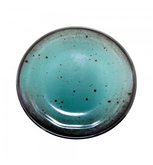 Prato 25.5x2.9cm Melamina Redondo TERRACOTA Azul 1un