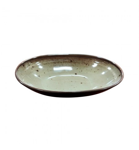 Tigela 21.6x14x4.8cm Melamina Oval TERRACOTA Cinzento 1un