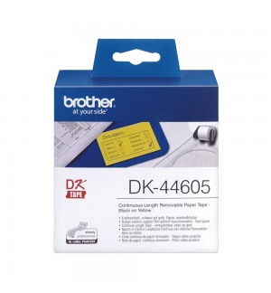 Rolo Papel Térmico Contínuo Removível Amarelo 62mmx30,48m