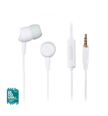 Auriculares In-Ear Jack 3.5mm Kooky Branco