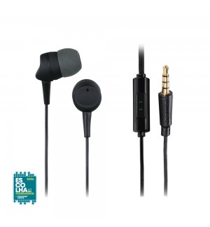 Auriculares In-Ear Jack 3.5mm Kooky Preto