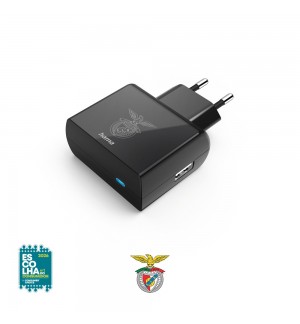Carregador USB-A 12W Socket Benfica Preto