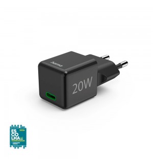 Carregador USB-C 20W Super Mini-Charger Preto