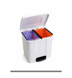 Contentor c/Pedal 33 Litros Prata